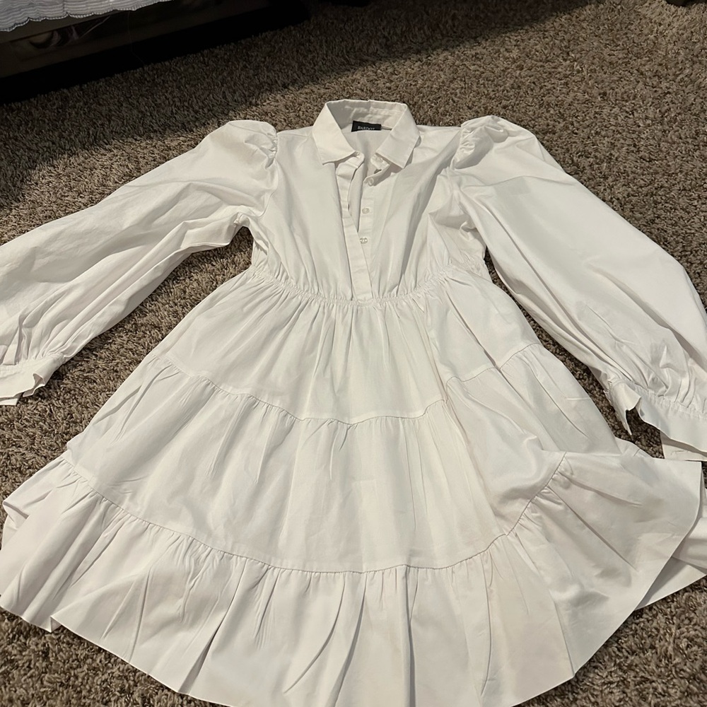 Bardot Cream Long Sleeve Dress